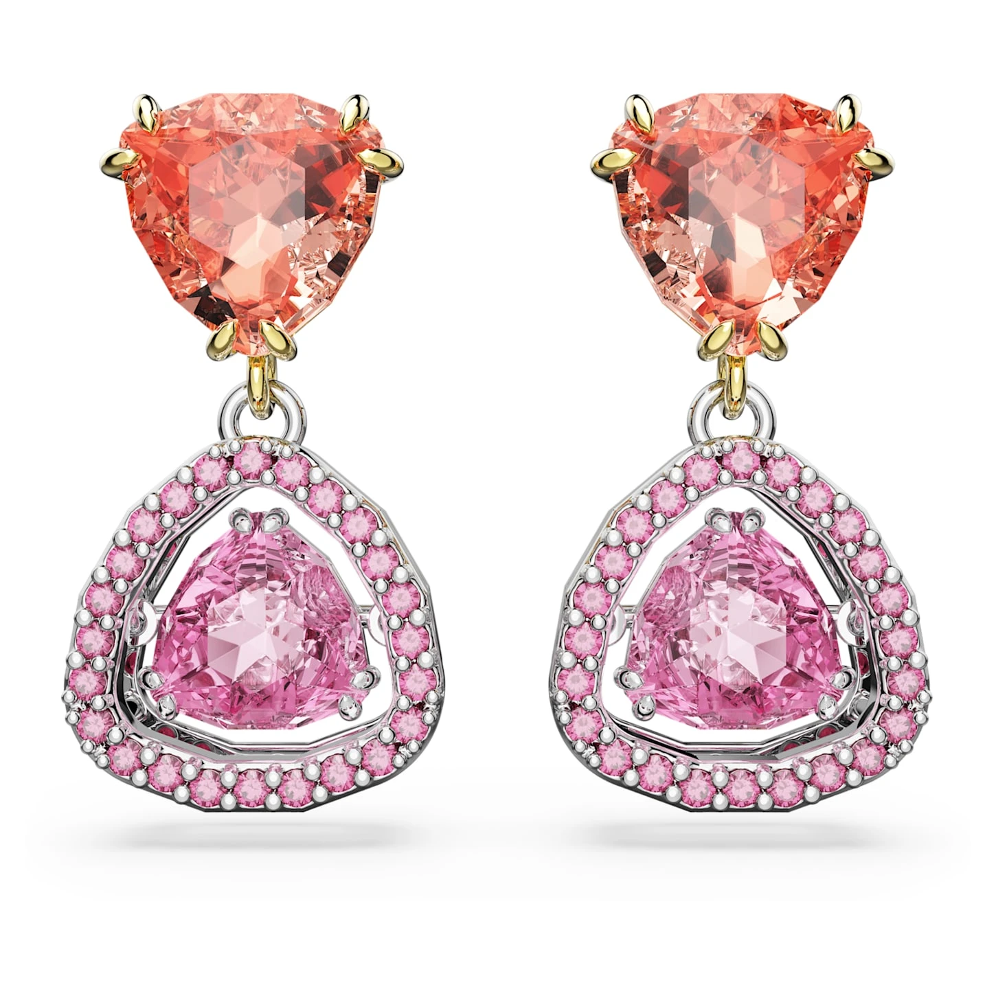 Swarovski Millenia Drop Earrings Trilliant Cut, Multicolored, Mixed Metal Finish 2 Swarovski Millenia Drop Earrings Trilliant Cut, Multicolored, Mixed Metal Finish - Image 2