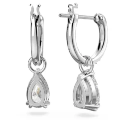 Swarovski Millenia Hoop Earrings Pear Cut, White, Rhodium Plated -Fashion Accessories Store millenia hoop earrings pear cut white rhodium plated swarovski 5636716 3