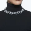 Swarovski Millenia Necklace Oversized Crystals, Trilliant Cut, White, Rhodium Plated