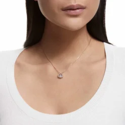 Swarovski Millenia Necklace Trilliant Cut, White, Rose Gold-tone Plated