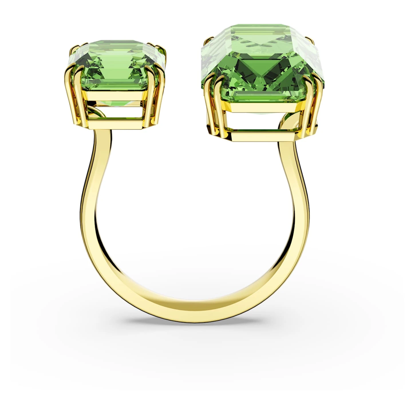 Swarovski Millenia Open Ring Octagon Cut, Green, Gold-tone Plated 5 Swarovski Millenia Open Ring Octagon Cut, Green, Gold-tone Plated - Image 5