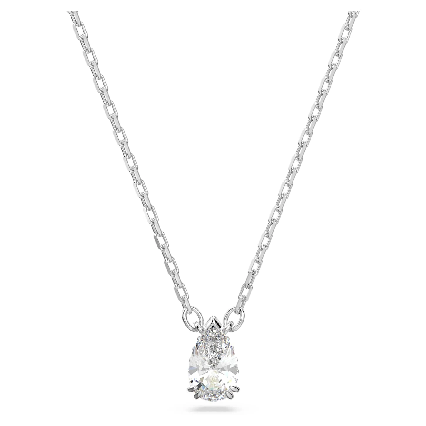 Swarovski Millenia Pendant Pear Cut, White, Rhodium Plated 2 Swarovski Millenia Pendant Pear Cut, White, Rhodium Plated - Image 2