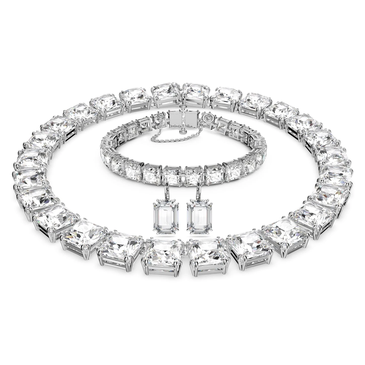 Swarovski Millenia Set Mixed Cuts, White, Rhodium Plated 2 Swarovski Millenia Set Mixed Cuts, White, Rhodium Plated - Image 2