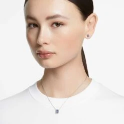 Swarovski Millenia Set Octagon Cut, Blue, Rhodium Plated