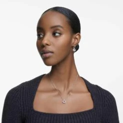 Swarovski Millenia Set Trilliant Cut, Pink, Rhodium Plated