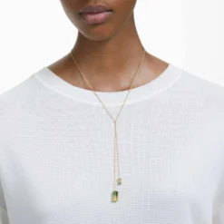 Swarovski Millenia Y Pendant Multicolored, Gold-tone Plated