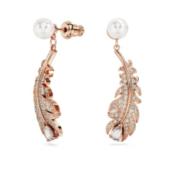 Swarovski Nice Drop Earrings Mixed Cuts, Feather, White, Rose Gold-tone Plated 7 Swarovski Nice Drop Earrings Mixed Cuts, Feather, White, Rose Gold-tone Plated -Fashion Accessories Store nice drop earrings mixed cuts feather white rose gold tone plated swarovski 5663487 2