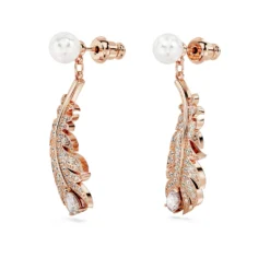 Swarovski Nice Drop Earrings Mixed Cuts, Feather, White, Rose Gold-tone Plated 8 Swarovski Nice Drop Earrings Mixed Cuts, Feather, White, Rose Gold-tone Plated -Fashion Accessories Store nice drop earrings mixed cuts feather white rose gold tone plated swarovski 5663487 3