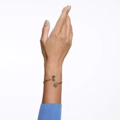 Swarovski Numina Bangle Mixed Cuts, Gray, Gold-tone Plated