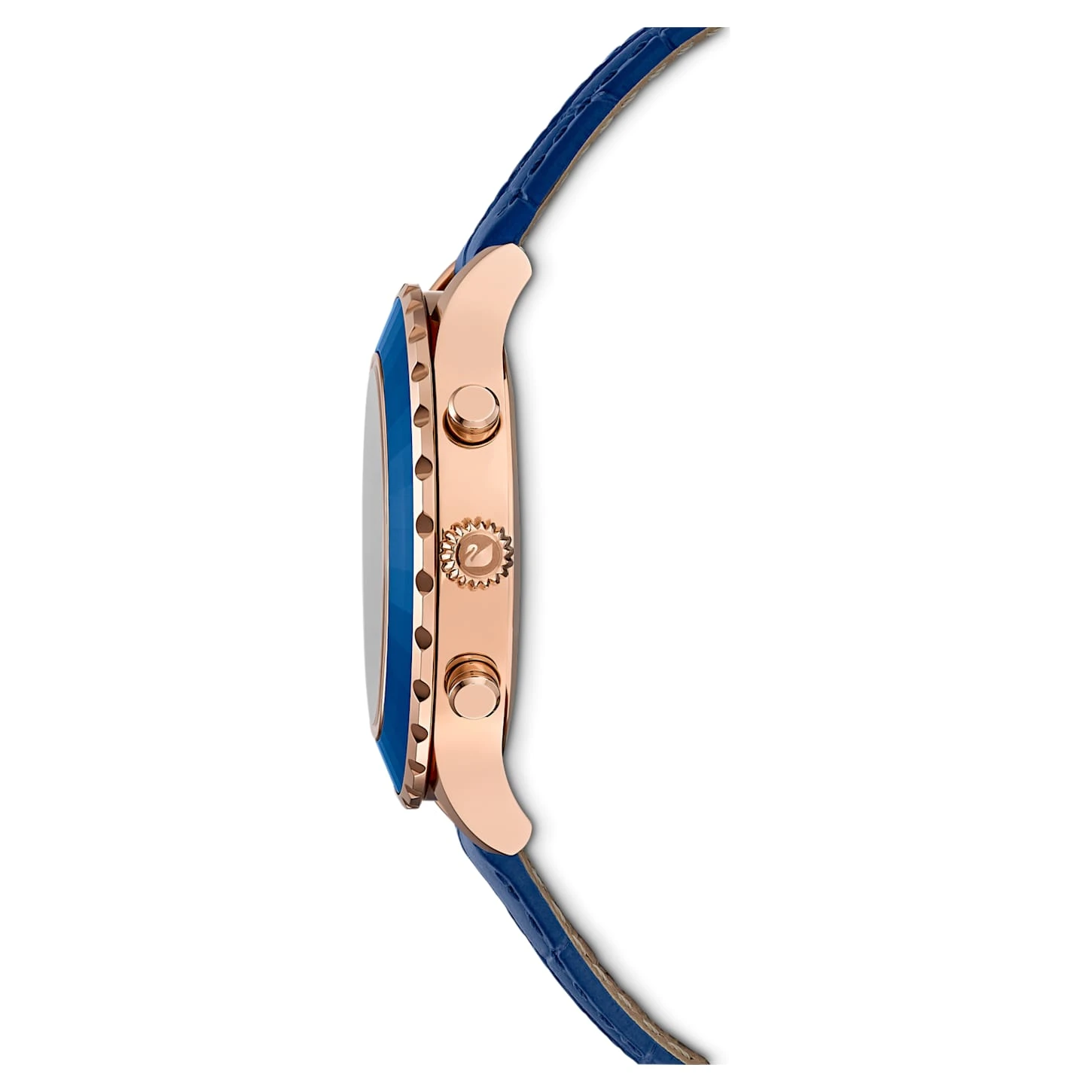 Swarovski Octea Lux Chrono Watch Swiss Made, Leather Strap, Blue, Rose Gold-tone Finish 3 Swarovski Octea Lux Chrono Watch Swiss Made, Leather Strap, Blue, Rose Gold-tone Finish - Image 3