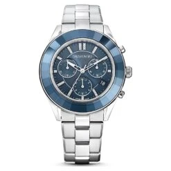 Swarovski Octea Lux Sport Watch Swiss Made, Metal Bracelet, Blue, Stainless Steel
