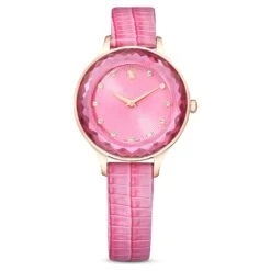 Fashion Accessories Store -Fashion Accessories Store octea nova watch swiss made leather strap pink rose gold tone finish swarovski 5650030 1