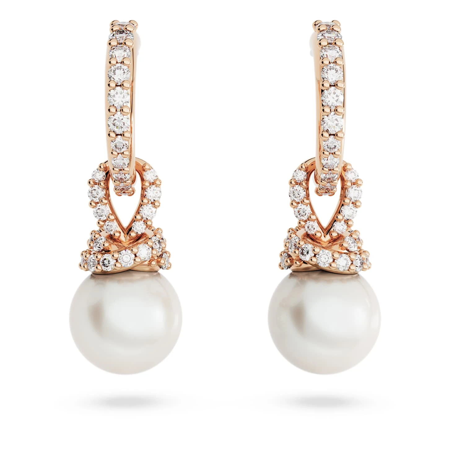Swarovski Originally Drop Earrings White, Rose Gold-tone Plated 3 Swarovski Originally Drop Earrings White, Rose Gold-tone Plated - Image 3