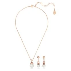 Swarovski Originally Set White, Rose Gold-tone Plated -Fashion Accessories Store originally set white rose gold tone plated swarovski 5672835 2