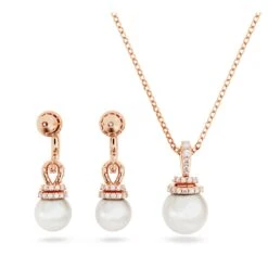 Swarovski Originally Set White, Rose Gold-tone Plated -Fashion Accessories Store originally set white rose gold tone plated swarovski 5672835 4