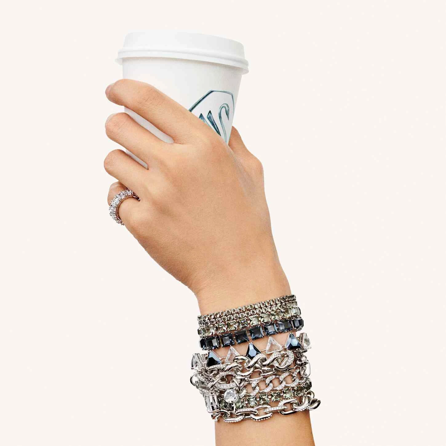 Swarovski Ortyx Bracelet Triangle Cut, Black, Rhodium Plated 5 Swarovski Ortyx Bracelet Triangle Cut, Black, Rhodium Plated - Image 5