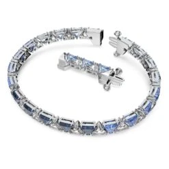 Swarovski Ortyx Bracelet Triangle Cut, Blue, Rhodium Plated -Fashion Accessories Store ortyx bracelet triangle cut blue rhodium plated swarovski 5614925 2