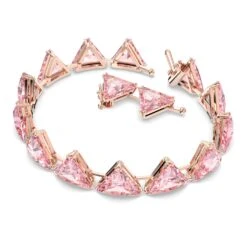 Swarovski Ortyx Bracelet Triangle Cut, Pink, Rose Gold-tone Plated -Fashion Accessories Store ortyx bracelet triangle cut pink rose gold tone plated swarovski 5614934 2