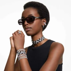 Swarovski Ortyx Choker Triangle Cut, Black, Rhodium Plated -Fashion Accessories Store ortyx choker triangle cut black rhodium plated swarovski 5615327 5