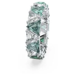 Swarovski Ortyx Cocktail Ring Triangle Cut, Green, Rhodium Plated -Fashion Accessories Store ortyx cocktail ring triangle cut green rhodium plated swarovski 5610734 3