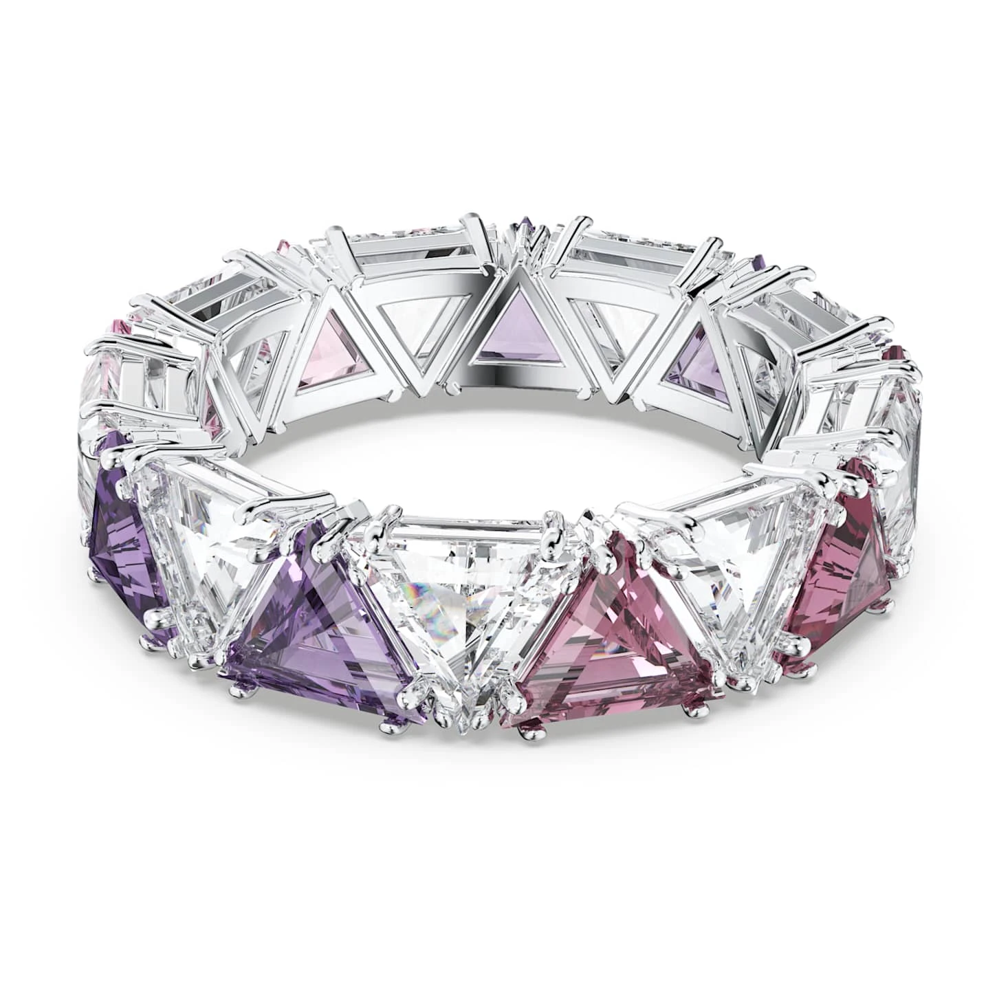 Swarovski Ortyx Cocktail Ring Triangle Cut, Purple, Rhodium Plated 2 Swarovski Ortyx Cocktail Ring Triangle Cut, Purple, Rhodium Plated - Image 2