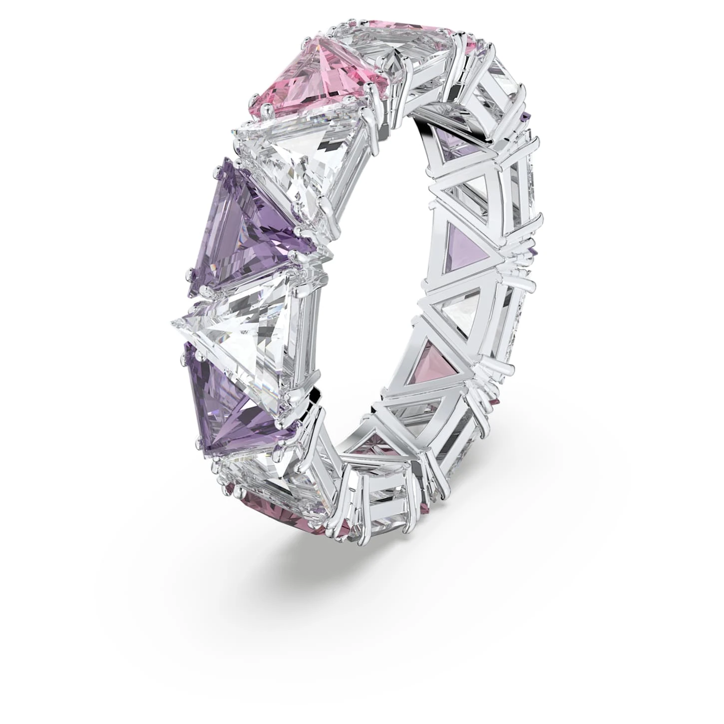 Swarovski Ortyx Cocktail Ring Triangle Cut, Purple, Rhodium Plated 3 Swarovski Ortyx Cocktail Ring Triangle Cut, Purple, Rhodium Plated - Image 3