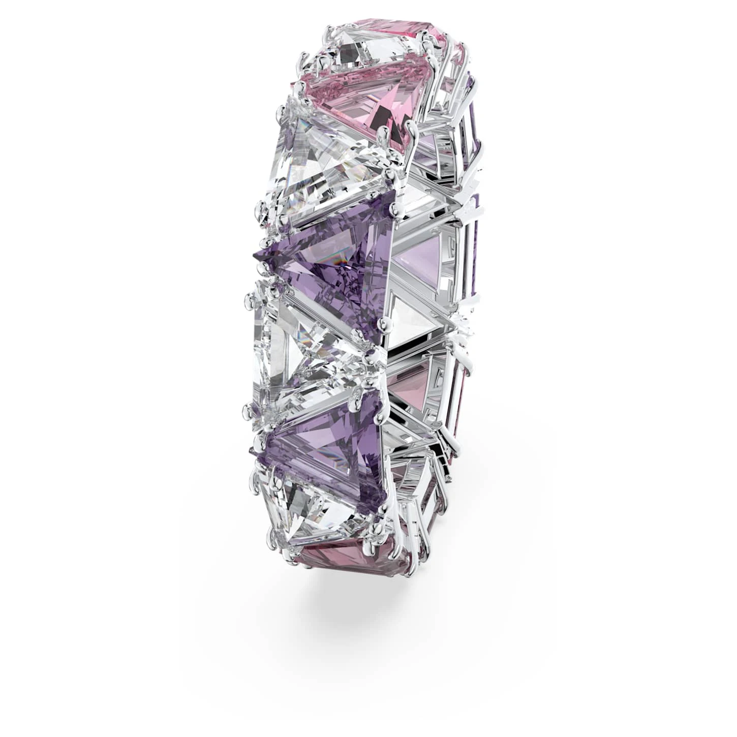 Swarovski Ortyx Cocktail Ring Triangle Cut, Purple, Rhodium Plated 4 Swarovski Ortyx Cocktail Ring Triangle Cut, Purple, Rhodium Plated - Image 4