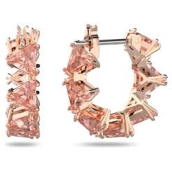 Swarovski Ortyx Hoop Earrings Triangle Cut, Small, Pink, Rose Gold-tone Plated 7 Swarovski Ortyx Hoop Earrings Triangle Cut, Small, Pink, Rose Gold-tone Plated -Fashion Accessories Store ortyx hoop earrings triangle cut small pink rose gold tone plated swarovski 5614930 2