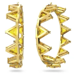 Swarovski Ortyx Hoop Earrings Triangle Cut, Yellow, Gold-tone Plated 11 Swarovski Ortyx Hoop Earrings Triangle Cut, Yellow, Gold-tone Plated -Fashion Accessories Store ortyx hoop earrings triangle cut yellow gold tone plated swarovski 5630821 5