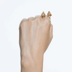 Swarovski Ortyx Open Ring Pyramid Cut, Yellow, Gold-tone Plated