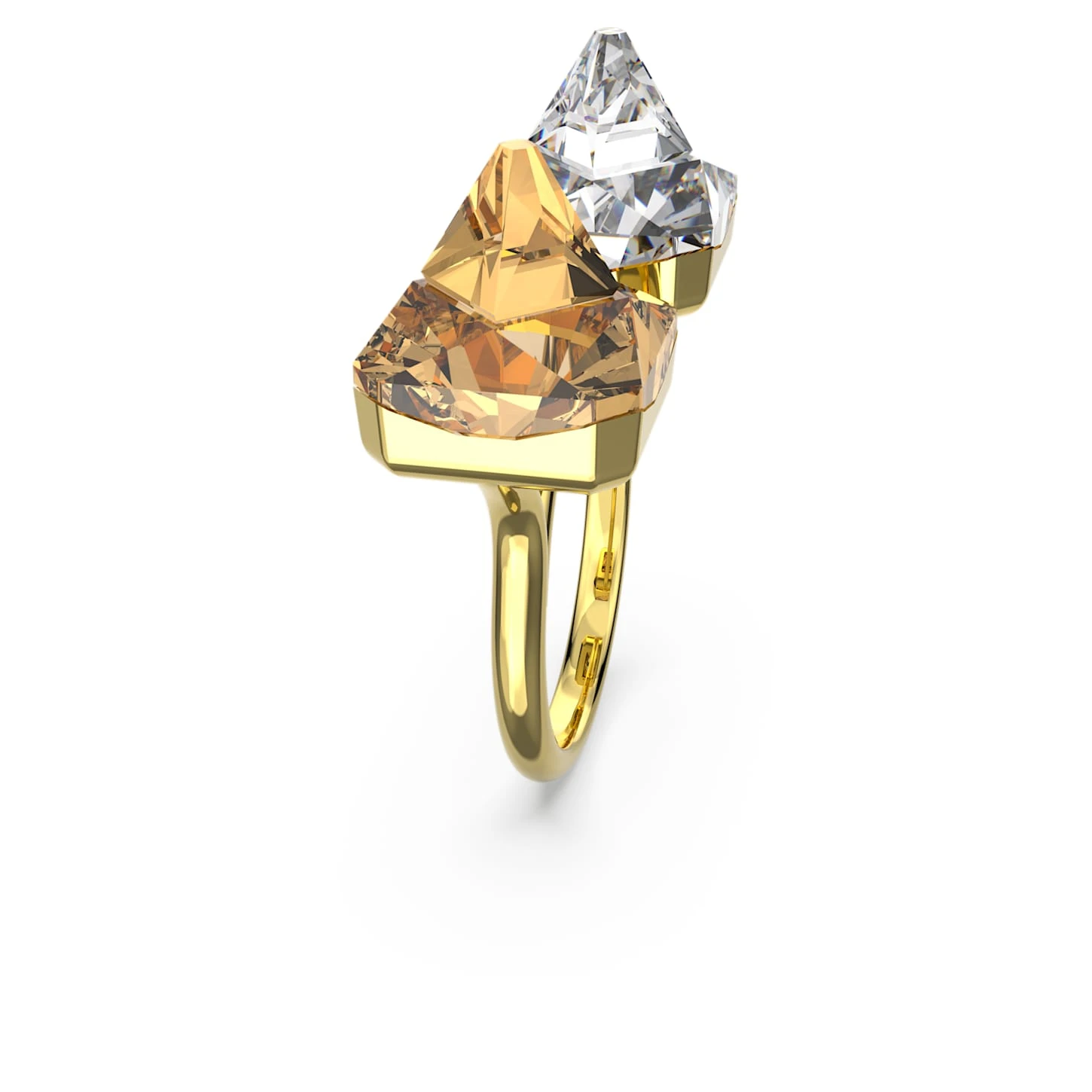 Swarovski Ortyx Open Ring Pyramid Cut, Yellow, Gold-tone Plated 4 Swarovski Ortyx Open Ring Pyramid Cut, Yellow, Gold-tone Plated - Image 4