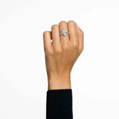 Swarovski Ortyx Ring Mixed Cuts, White, Rhodium Plated -Fashion Accessories Store ortyx ring mixed cuts white rhodium plated swarovski 5642986 4