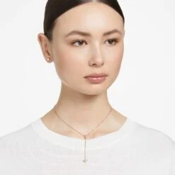 Swarovski Ortyx Set Triangle Cut, White, Rose Gold-tone Plated