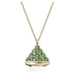 Fashion Accessories Store -Fashion Accessories Store pendant watch triangle cut green champagne gold tone finish swarovski 5631146 1