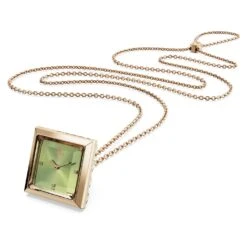 Swarovski Pendant Watch Triangle Cut, Green, Champagne Gold-tone Finish -Fashion Accessories Store pendant watch triangle cut green champagne gold tone finish swarovski 5631146 2