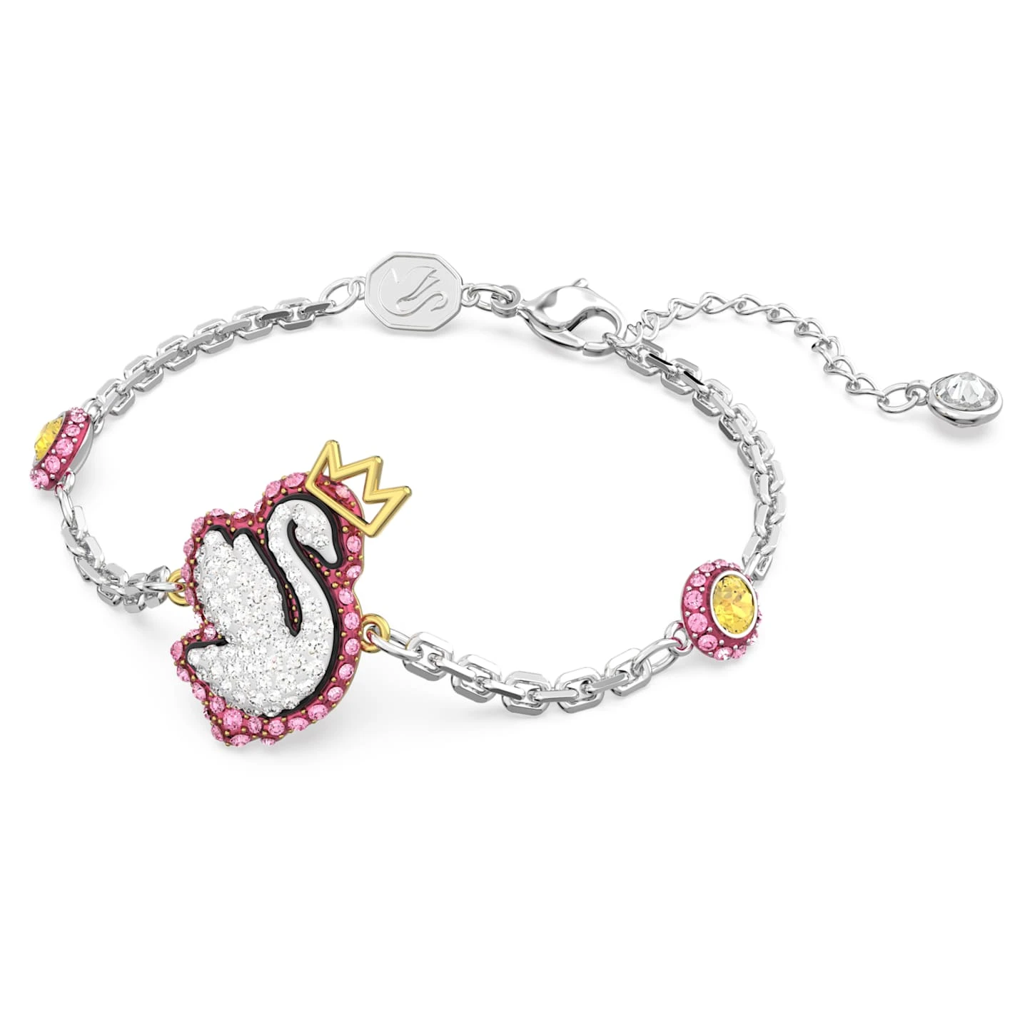 Swarovski Pop Swan Bracelet Swan, Pink, Rhodium Plated 3 Swarovski Pop Swan Bracelet Swan, Pink, Rhodium Plated - Image 3