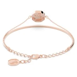 Swarovski Signum Bangle Swan, White, Rose Gold-tone Plated -Fashion Accessories Store signum bangle swan white rose gold tone plated swarovski 5628568 5