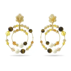 Swarovski Somnia Hoop Earrings Multicolored, Gold-tone Plated -Fashion Accessories Store somnia hoop earrings multicolored gold tone plated swarovski 5618296 3