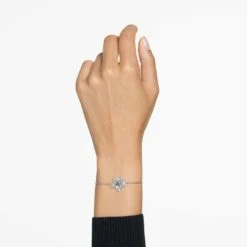 Swarovski Stella Bracelet Mixed Cuts, Star, Blue, Rhodium Plated