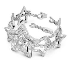 Swarovski Stella Bracelet Mixed Cuts, Star, Large, White, Rhodium Plated -Fashion Accessories Store stella bracelet mixed cuts star large white rhodium plated swarovski 5617880 2
