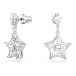 Swarovski Stella Drop Earrings Kite Cut, Star, White, Rhodium Plated 7 Swarovski Stella Drop Earrings Kite Cut, Star, White, Rhodium Plated -Fashion Accessories Store stella drop earrings kite cut star white rhodium plated swarovski 5652002 2