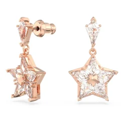 Swarovski Stella Drop Earrings Kite Cut, Star, White, Rose Gold-tone Plated -Fashion Accessories Store stella drop earrings kite cut star white rose gold tone plated swarovski 5645466 2