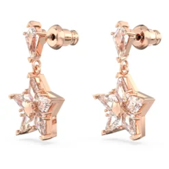 Swarovski Stella Drop Earrings Kite Cut, Star, White, Rose Gold-tone Plated -Fashion Accessories Store stella drop earrings kite cut star white rose gold tone plated swarovski 5645466 3