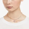 Swarovski Stella Necklace Star, White, Rose Gold-tone Plated