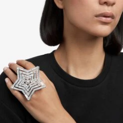Swarovski Stella Ring Mixed Cuts, Star, Large, White, Rhodium Plated -Fashion Accessories Store stella ring mixed cuts star large white rhodium plated swarovski 5626366 4