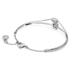 Swarovski Stilla Bangle Mixed Cuts, Blue, Rhodium Plated -Fashion Accessories Store stilla bangle mixed cuts blue rhodium plated swarovski 5668244 4