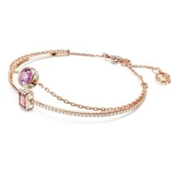 Swarovski Stilla Bangle Mixed Cuts, Pink, Rose Gold-tone Plated -Fashion Accessories Store stilla bangle mixed cuts pink rose gold tone plated swarovski 5668243 2