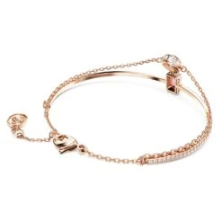 Swarovski Stilla Bangle Mixed Cuts, Pink, Rose Gold-tone Plated -Fashion Accessories Store stilla bangle mixed cuts pink rose gold tone plated swarovski 5668243 4