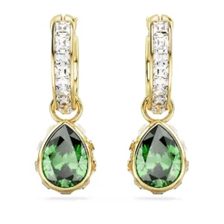 Swarovski Stilla Drop Earrings Pear Cut, Green, Gold-tone Plated -Fashion Accessories Store stilla drop earrings pear cut green gold tone plated swarovski 5662922 2