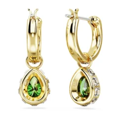 Swarovski Stilla Drop Earrings Pear Cut, Green, Gold-tone Plated -Fashion Accessories Store stilla drop earrings pear cut green gold tone plated swarovski 5662922 4